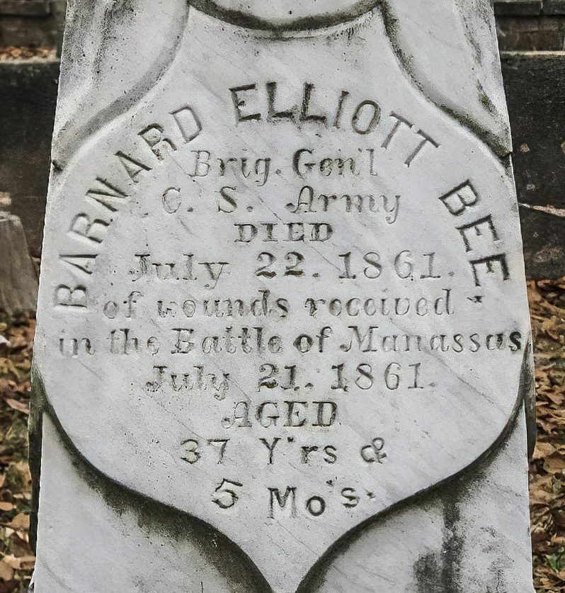 a stone wall” (SHSP, 1891); to Robert Barnwell Rhett, Sr., Soon afterward Spratt quit the left hand resting on sword hilt, pillar visible on left.