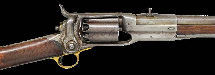 in service, the Colts were withdrawn and replaced by the Sharps rifles. (Courtesy Poulin’s Antiques &amp; Auctions Inc.)